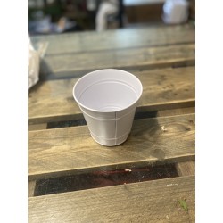 Cache pot zinc blanc 11DX10.5H