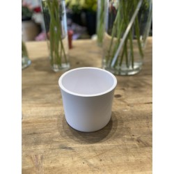 Pot blanc céramique 15DX13H
