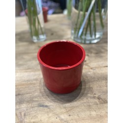 Pot céramique rouge 13.5DX13H