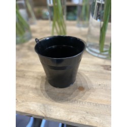 Cache pot zinc noir 16DX14.5H