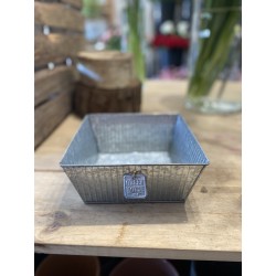 Jardinière carré zinc gris...